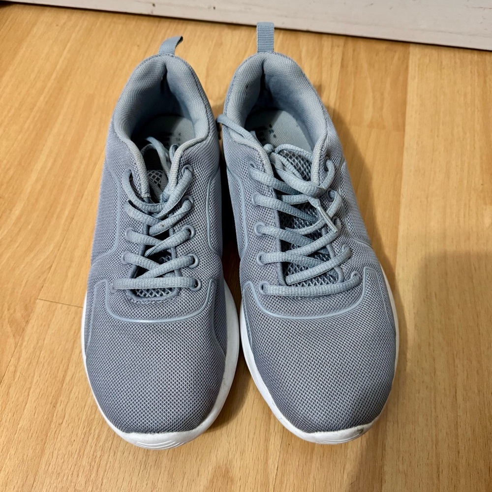 Gray Athletic Sneakers, Size 8